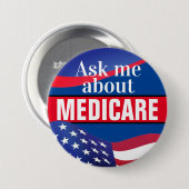 Vraag me naar Medicare Button (Voorkant /achterkant)