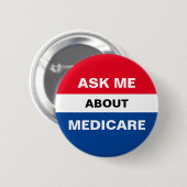 Vraag me naar Medicare Button (Voorkant /achterkant)