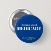 Vraag me naar Medicare Button (Voorkant /achterkant)