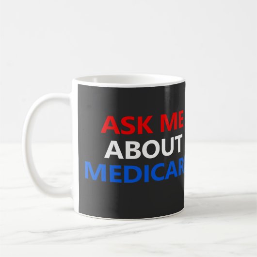 Vraag me naar Medicare Koffiemok (Links)