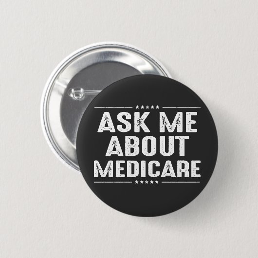 Vraag me naar Medicare Ronde Button 5,7 Cm (Voorkant /achterkant)