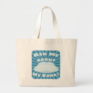 Vraag me naar mijn aangepaste boekontwerp grote tote bag