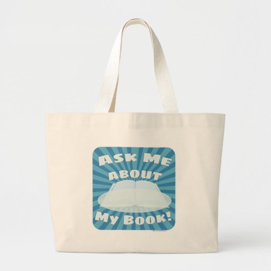 Vraag me naar mijn aangepaste boekontwerp grote tote bag (Voorkant)