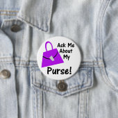 Vraag me naar mijn aankoop - Paars Ronde Button 7,6 Cm (In situ)