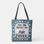 Vraag me naar mijn Air Fryer Canvas tas (Achterkant)
