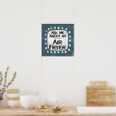 Vraag me naar mijn Air Fryer Poster Wall Art (Keuken)