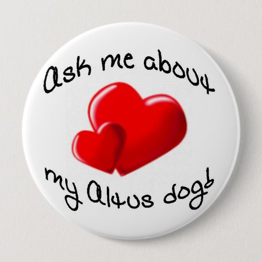 Vraag me naar mijn Altus Dog Button (Voorkant)