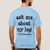 Vraag me naar mijn been Basic T-Shirt (Achterkant)