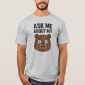 Vraag me naar mijn Beer Funny Hidden Animal T-shirt (Voorkant)