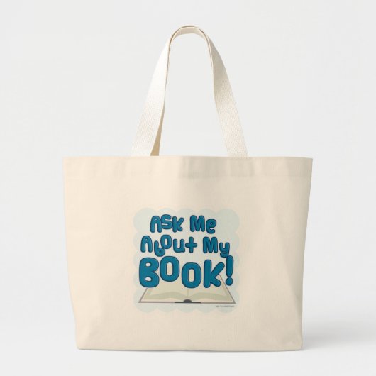 Vraag me naar mijn boek! Fun Style Grote Tote Bag (Voorkant)