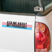 Vraag me naar mijn Bumpersticker voor randnummers (Op Truck)