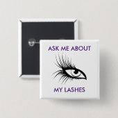 Vraag me naar mijn Button Lashes (Voorkant /achterkant)