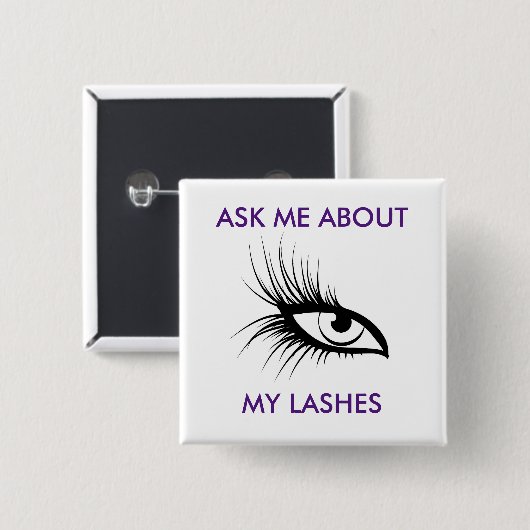 Vraag me naar mijn Button Lashes (Voorkant /achterkant)