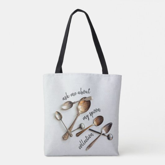 Vraag me naar mijn Collectie Tote Bag (Achterkant)