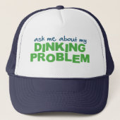 Vraag me naar mijn denkkende probleem Pickleball P Trucker Pet (Voorkant)