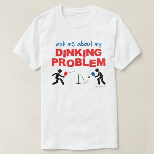 Vraag me naar mijn denkkende probleem Pickleball S T-shirt (Design voorkant)