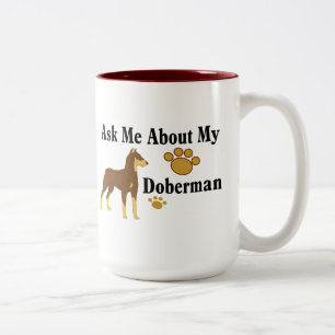 Vraag me naar mijn Doberman Coffee Mok