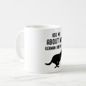 Vraag me naar mijn Duitse herder Koffiemok (Voorkant links)