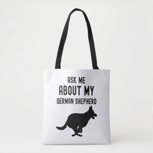 Vraag me naar mijn Duitse herder Tote Bag (Voorkant)
