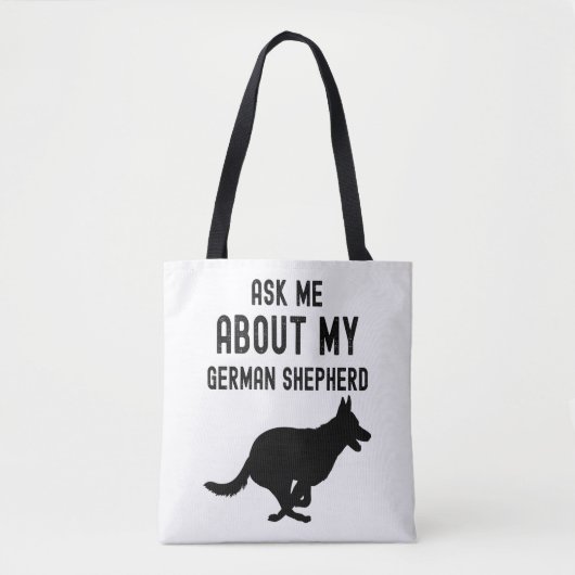 Vraag me naar mijn Duitse herder Tote Bag (Voorkant)