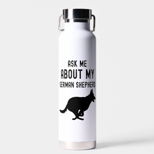 Vraag me naar mijn Duitse herder Waterfles (Voorkant)