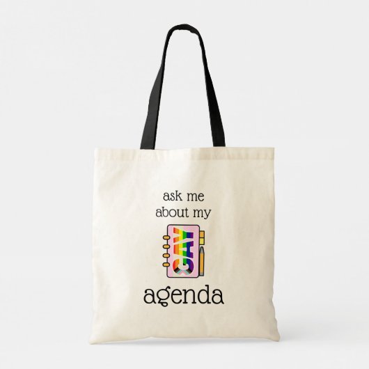 Vraag me naar Mijn eBay-agenda Tote Bag (Achterkant)