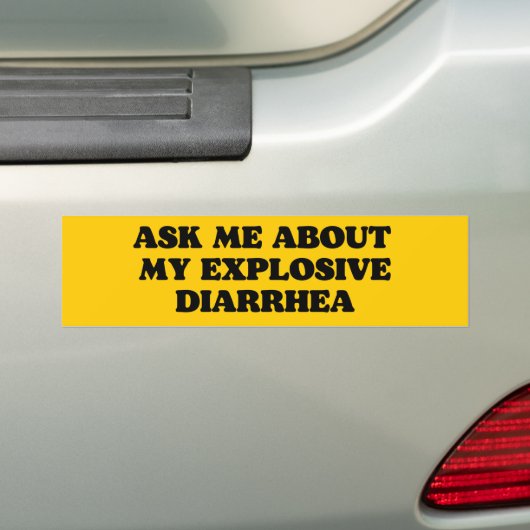 Vraag me naar mijn explosieve diarree-offensief bumpersticker (Op auto)