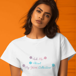 Vraag me naar mijn garen Collectie pastel T-shirt