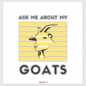 Vraag me naar mijn geiten sticker (Vel)