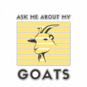 Vraag me naar mijn geiten sticker (Voorkant)