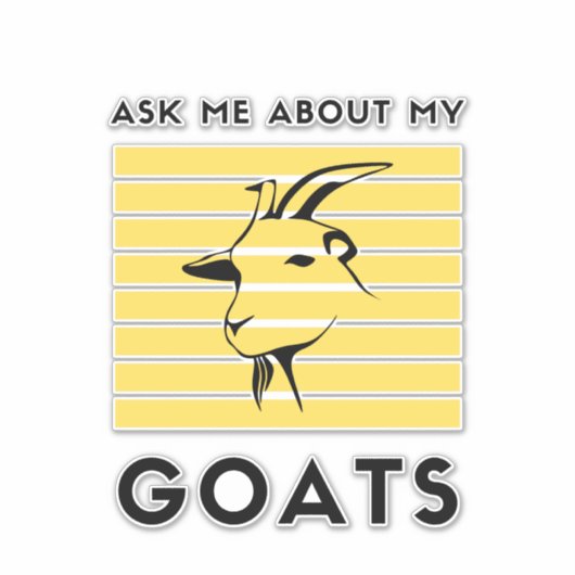 Vraag me naar mijn geiten sticker (Voorkant)