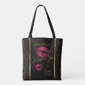 Vraag me naar mijn Glamoureuze Lips - Lipstick Des Tote Bag (Achterkant)