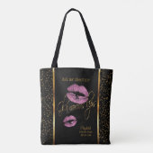 Vraag me naar mijn Glamoureuze Lips - Zo roze desi Tote Bag (Achterkant)