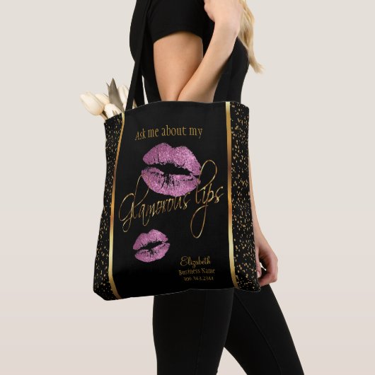 Vraag me naar mijn Glamoureuze Lips - Zo roze desi Tote Bag (Dichtbij)