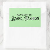 vraag me naar mijn hagedis mode rechthoekige sticker (Tas)