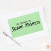 vraag me naar mijn hagedis mode rechthoekige sticker (Envelop)