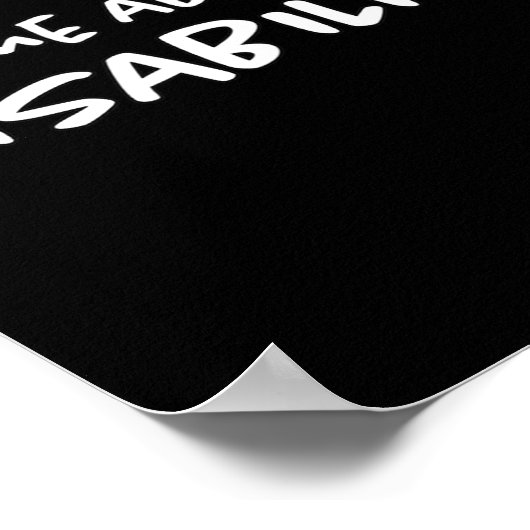 Vraag me naar mijn handicap poster (Hoek)