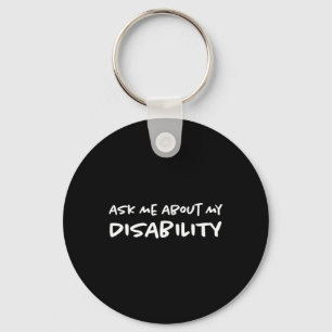 Vraag me naar mijn handicap sleutelhanger