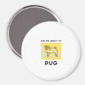 Vraag me naar mijn hond magneet (Voorkant / Achterkant)