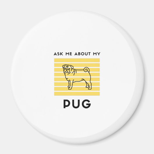 Vraag me naar mijn hond magneet (Voorkant)