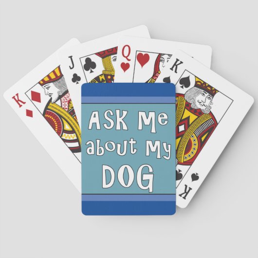 Vraag me naar mijn Hond Pokerkaarten (Achterkant)