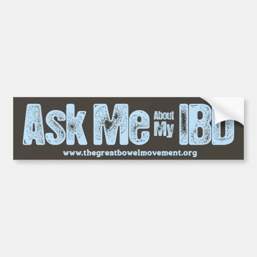 Vraag me naar Mijn IBD Bumpersticker (Voorkant)
