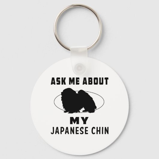 Vraag me naar mijn Japanse kin Sleutelhanger (Voorkant)