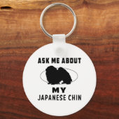 Vraag me naar mijn Japanse kin Sleutelhanger (Voorkant)