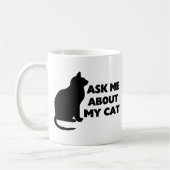 Vraag me naar mijn kat koffiemok (Links)