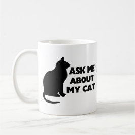 Vraag me naar mijn kat koffiemok