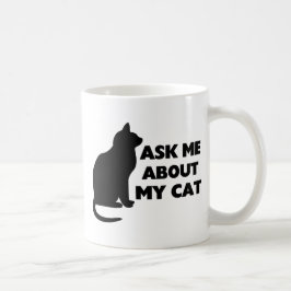 Vraag me naar mijn kat koffiemok