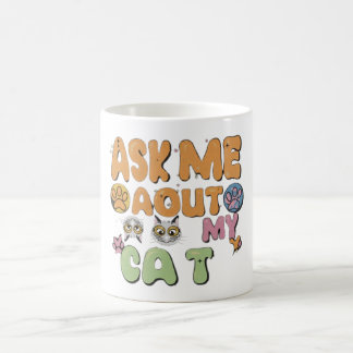 Vraag me naar mijn kat koffiemok
