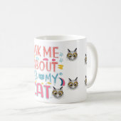 Vraag me naar mijn kat koffiemok (Voorkant rechts)