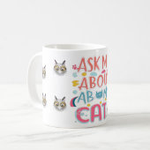 Vraag me naar mijn kat koffiemok (Voorkant links)